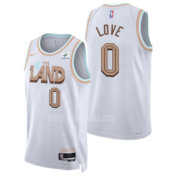 2022-23 cleveland cavaliers kevin love 0 white city edition men's replica jersey