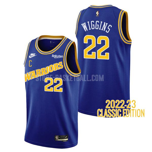 2022-23 golden state warriors andrew wiggins 22 royal classic edition men's replica jersey