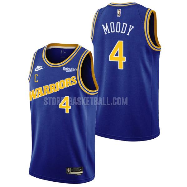 2022-23 golden state warriors moses moody 4 blue classic edition men's replica jersey
