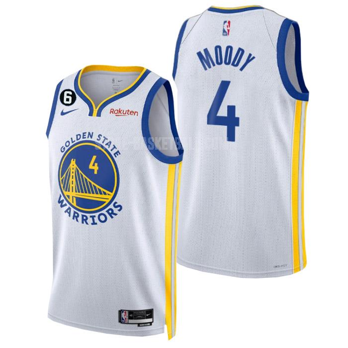 2022-23 golden state warriors moses moody 4 white association edition men's replica jersey