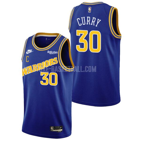 2022-23 golden state warriors stephen curry 30 blue classic edition men's replica jersey