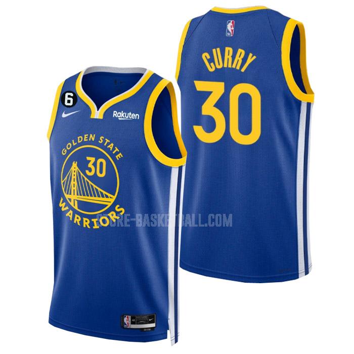 2022-23 golden state warriors stephen curry 30 blue icon edition men's replica jersey