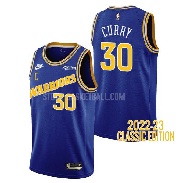 2022-23 golden state warriors stephen curry 30 royal classic edition men's replica jersey