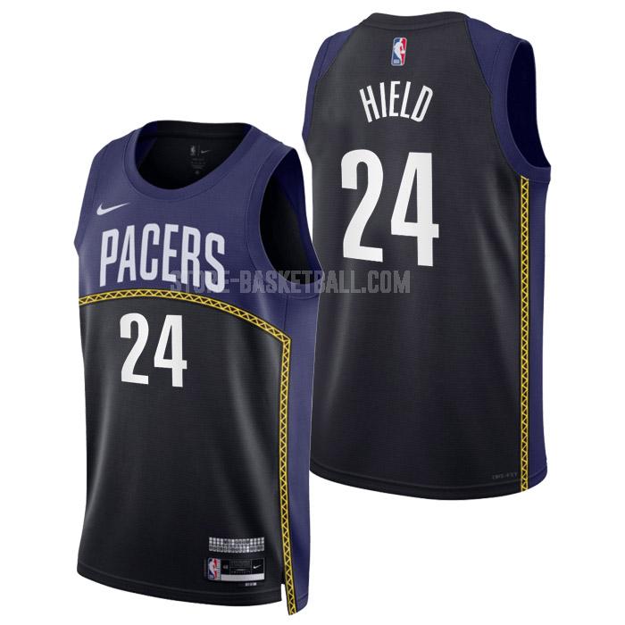 2022-23 indiana pacers buddy hield 24 black city edition men's replica jersey