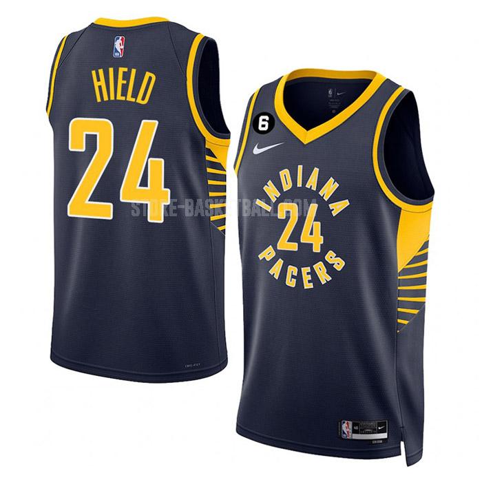 2022-23 indiana pacers buddy hield 24 navy icon edition men's replica jersey