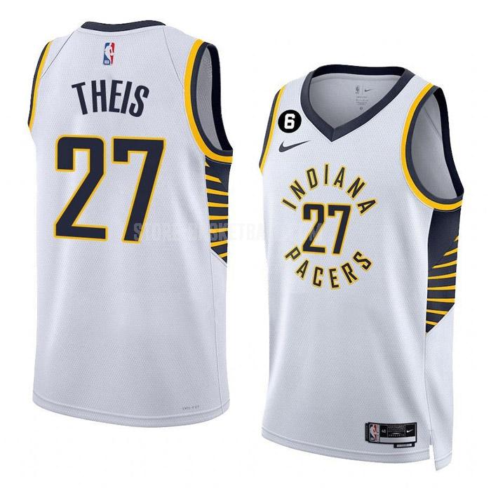 2022-23 indiana pacers daniel theis 27 white association edition men's replica jersey