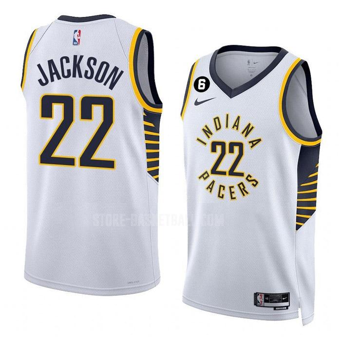 2022-23 indiana pacers isaiah jackson 22 white association edition men's replica jersey