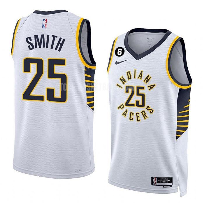 2022-23 indiana pacers jalen smith 25 white association edition men's replica jersey