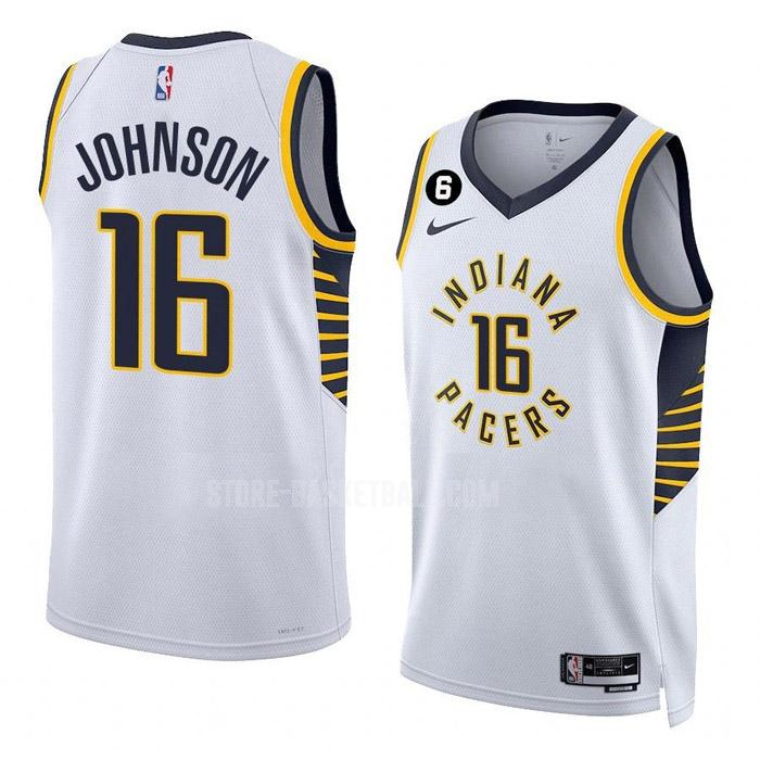 2022-23 indiana pacers james johnson 16 white association edition men's replica jersey