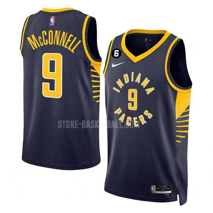2022-23 indiana pacers t.j. mcconnell 9 navy icon edition men's replica jersey