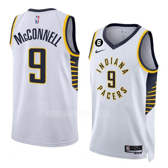 2022-23 indiana pacers t.j. mcconnell 9 white association edition men's replica jersey