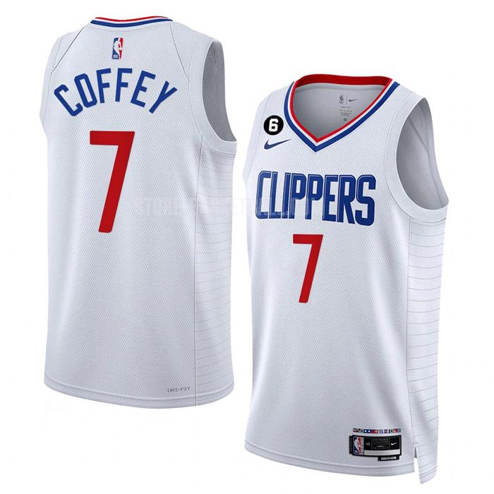 2022-23 los angeles clippers amir coffey 7 white association edition men's replica jersey