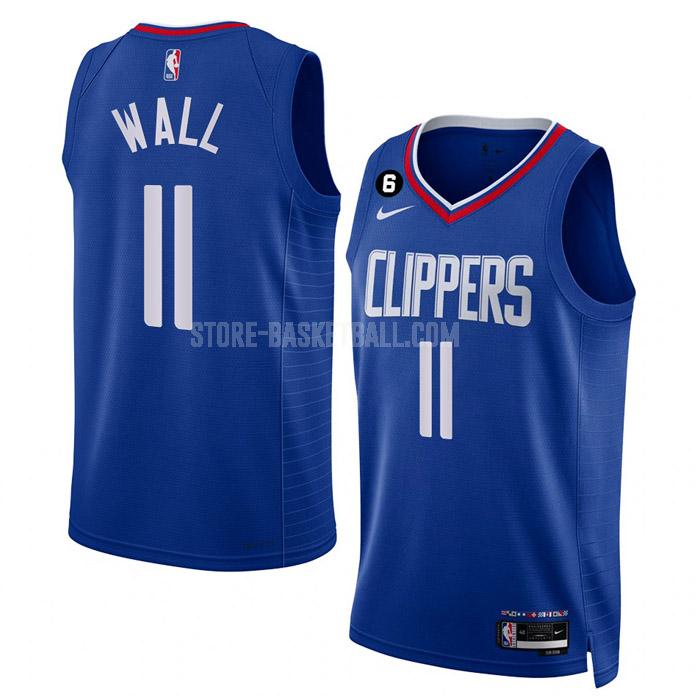 2022-23 los angeles clippers john wall 11 blue icon edition men's replica jersey