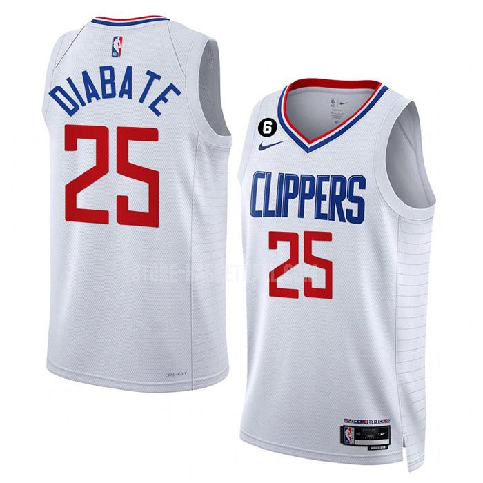 2022-23 los angeles clippers moussa diabate 25 white association edition men's replica jersey