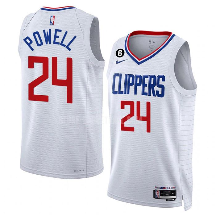 2022-23 los angeles clippers norman powell 24 white association edition men's replica jersey