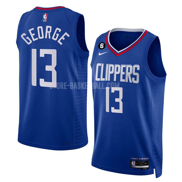 2022-23 los angeles clippers paul george 13 blue icon edition men's replica jersey