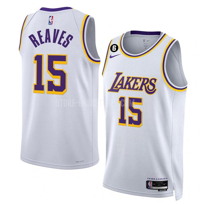 2022-23 los angeles lakers austin reaves 15 white association edition men's replica jersey