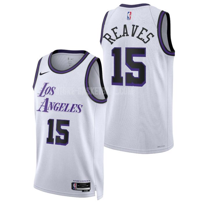 2022-23 los angeles lakers austin reaves 15 white city edition men's replica jersey