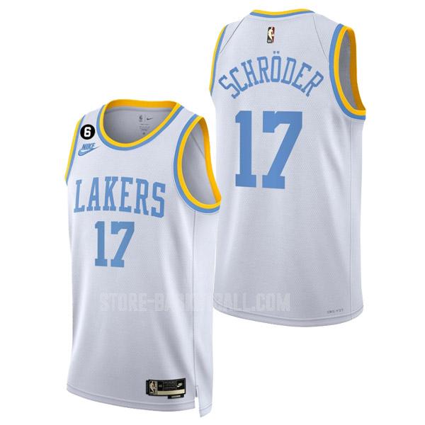 2022-23 los angeles lakers dennis schroder 17 white classic edition men's replica jersey