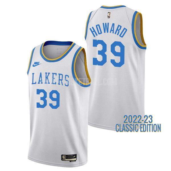 2022-23 los angeles lakers dwight howard 39 white classic edition men's replica jersey
