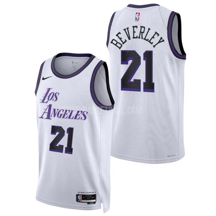 2022-23 los angeles lakers patrick beverley 21 white city edition men's replica jersey