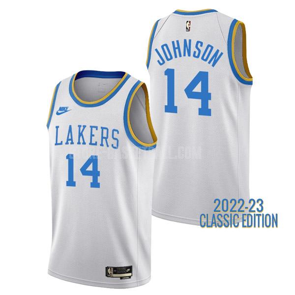 2022-23 los angeles lakers stanley johnson 14 white classic edition men's replica jersey