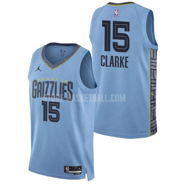 2022-23 memphis grizzlies brandon clarke 15 blue statement edition men's replica jersey