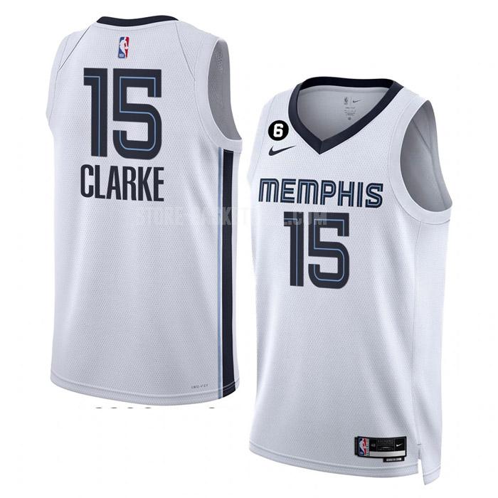 2022-23 memphis grizzlies brandon clarke 15 white association edition men's replica jersey