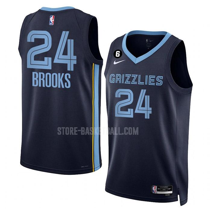 2022-23 memphis grizzlies dillon brooks 24 navy icon edition men's replica jersey