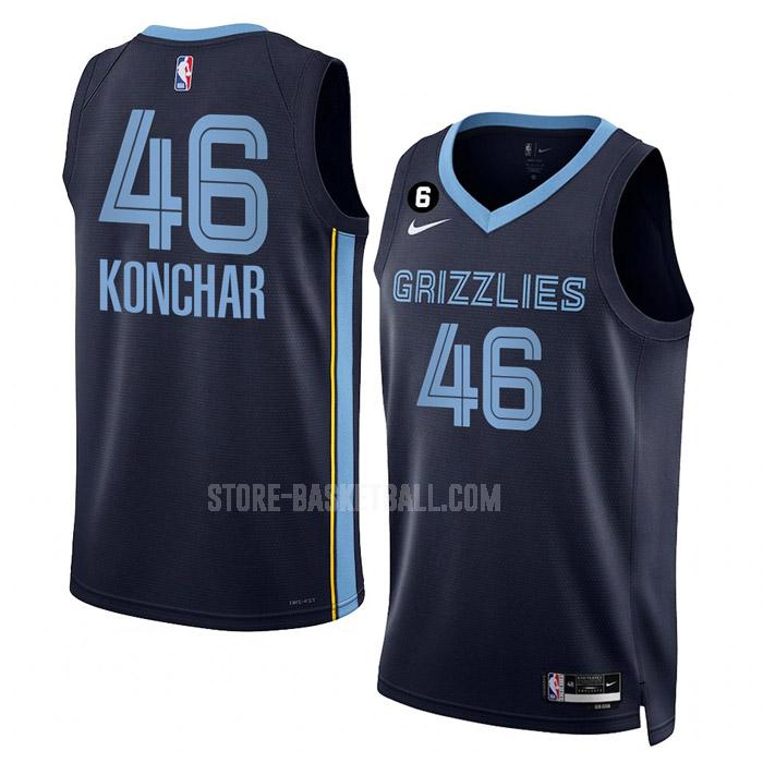2022-23 memphis grizzlies john konchar 46 navy icon edition men's replica jersey