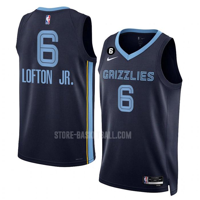 2022-23 memphis grizzlies kenneth lofton jr 6 navy icon edition men's replica jersey