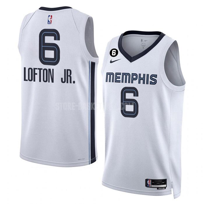 2022-23 memphis grizzlies kenneth lofton jr 6 white association edition men's replica jersey