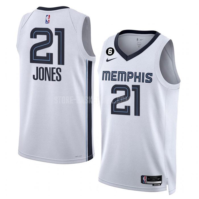 2022-23 memphis grizzlies tyus jones 21 white association edition men's replica jersey