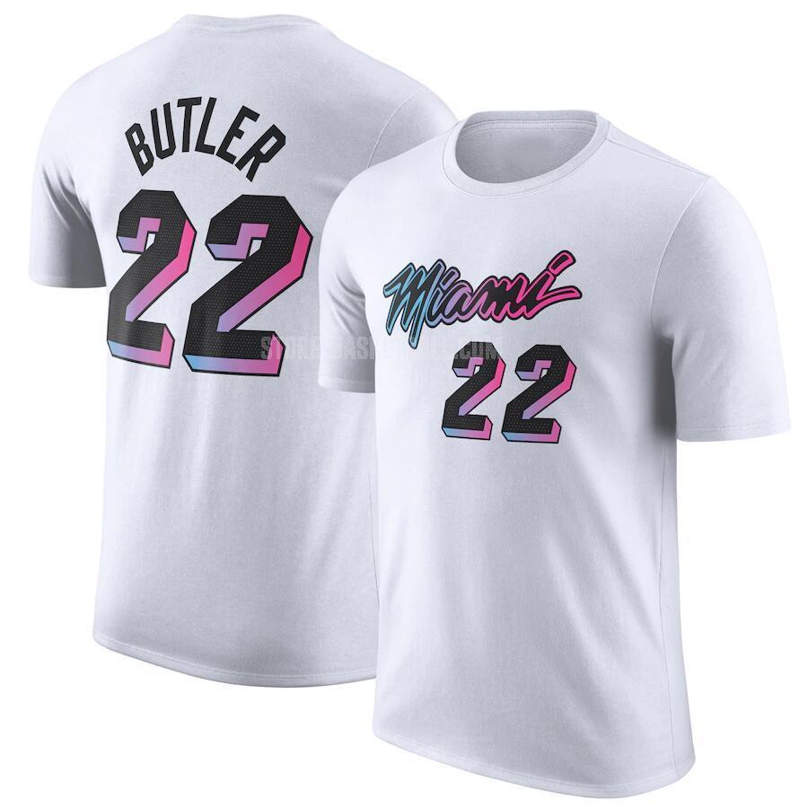 2022-23 miami heat jimmy butler 22 white men's t-shirt