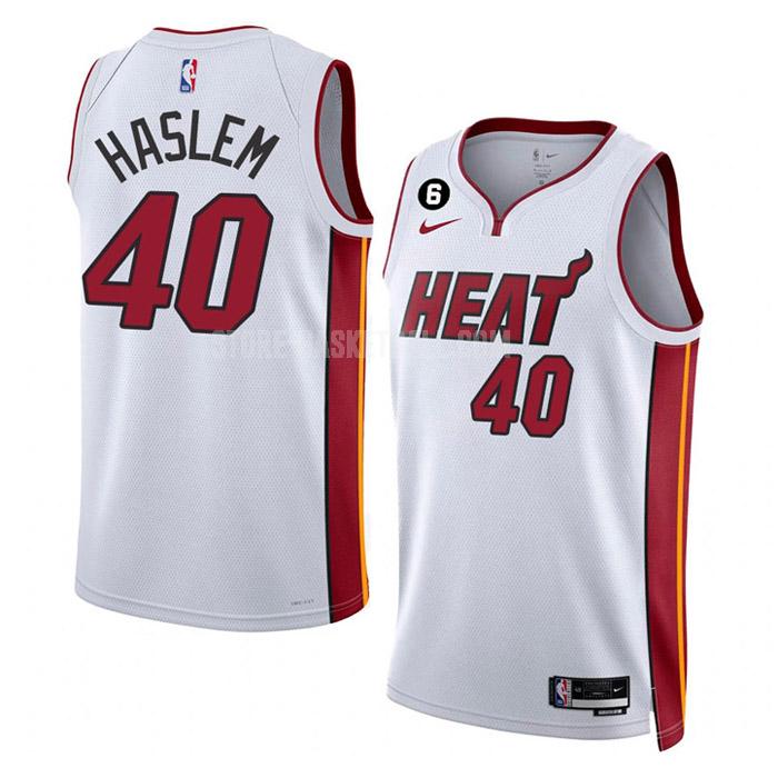 2022-23 miami heat udonis haslem 40 white association edition men's replica jersey