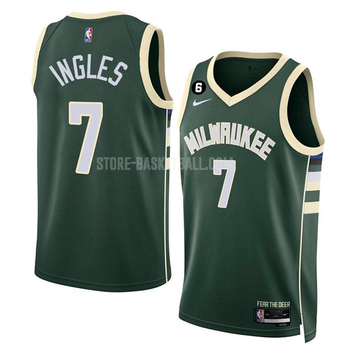 2022-23 milwaukee bucks joe ingles 7 green icon edition men's replica jersey