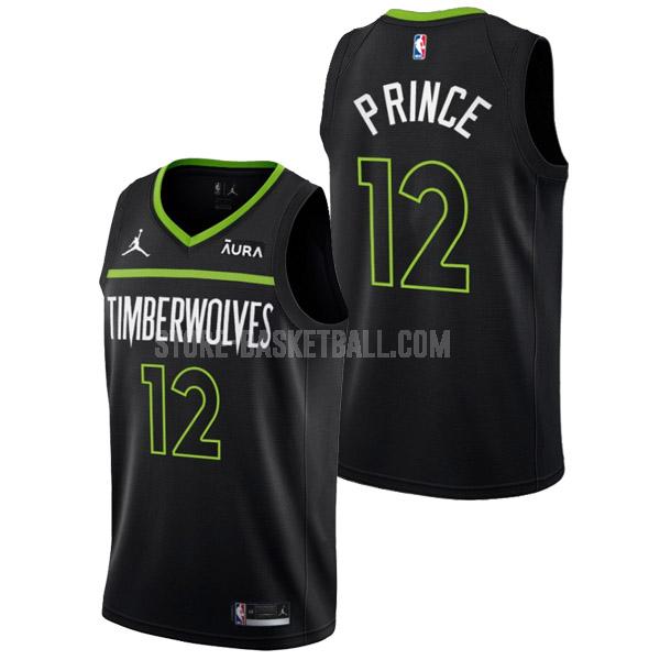 2022-23 minnesota timberwolves taurean prince 12 black statement edition men's replica jersey