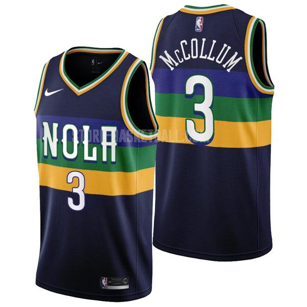 2022-23 new orleans pelicans c.j. mccollum 3 navy city edition men's replica jersey