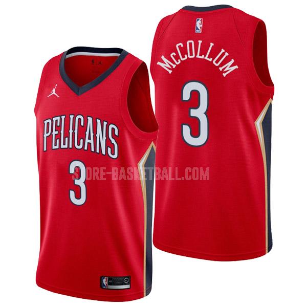 2022-23 new orleans pelicans c.j. mccollum 3 red statement edition men's replica jersey