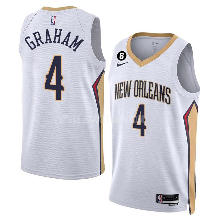 2022-23 new orleans pelicans devonte' graham 4 white association edition men's replica jersey