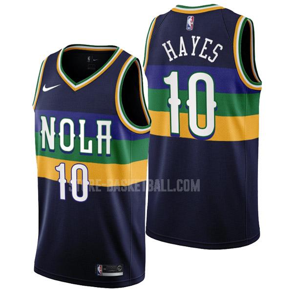 2022-23 new orleans pelicans jaxson hayes 10 navy city edition men's replica jersey