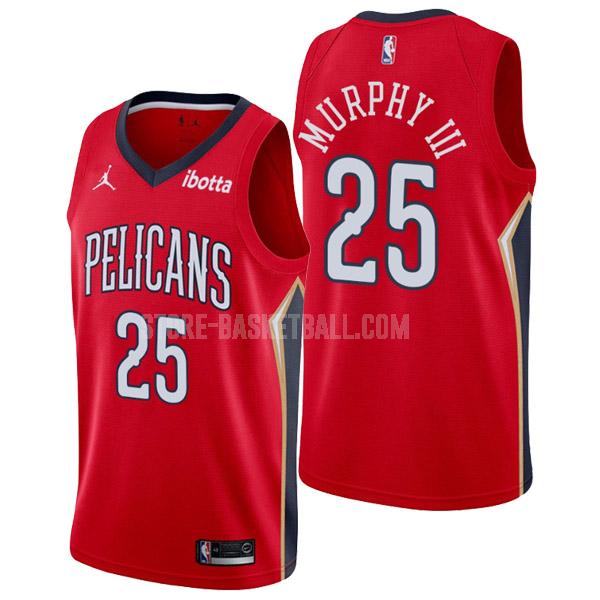 2022-23 new orleans pelicans trey murphy iii 25 red statement edition men's replica jersey