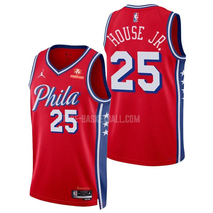 2022-23 philadelphia 76ers danuel house jr 25 red statement edition men's replica jersey