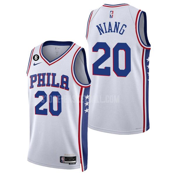 2022-23 philadelphia 76ers georges niang 20 white association edition men's replica jersey