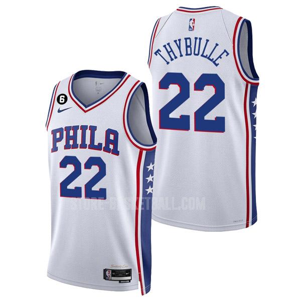 2022-23 philadelphia 76ers matisse thybulle 22 white association edition men's replica jersey