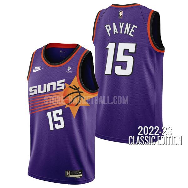2022-23 phoenix suns cameron payne 15 purple classic edition men's replica jersey