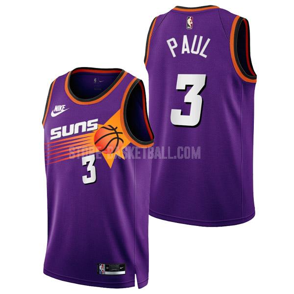 2022-23 phoenix suns chris paul 3 purple classic edition men's replica jersey