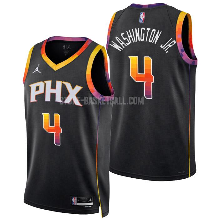 2022-23 phoenix suns duane washington jr 4 black statement edition men's replica jersey