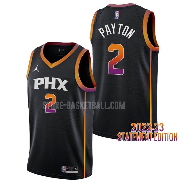 2022-23 phoenix suns elfrid payton 2 black statement edition men's replica jersey