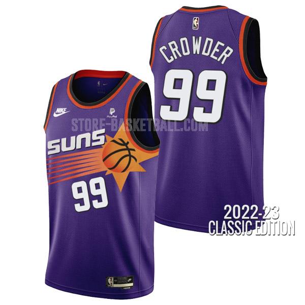 2022-23 phoenix suns jae crowder 99 purple classic edition men's replica jersey